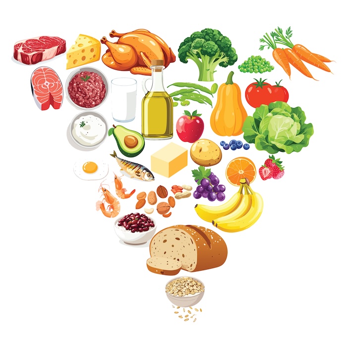 Illustration of the new food pyramid released by the US government.